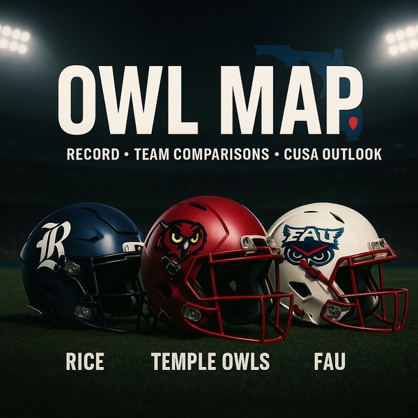 Owls of the AAC: Rice, Temple, FAU Football Preview
